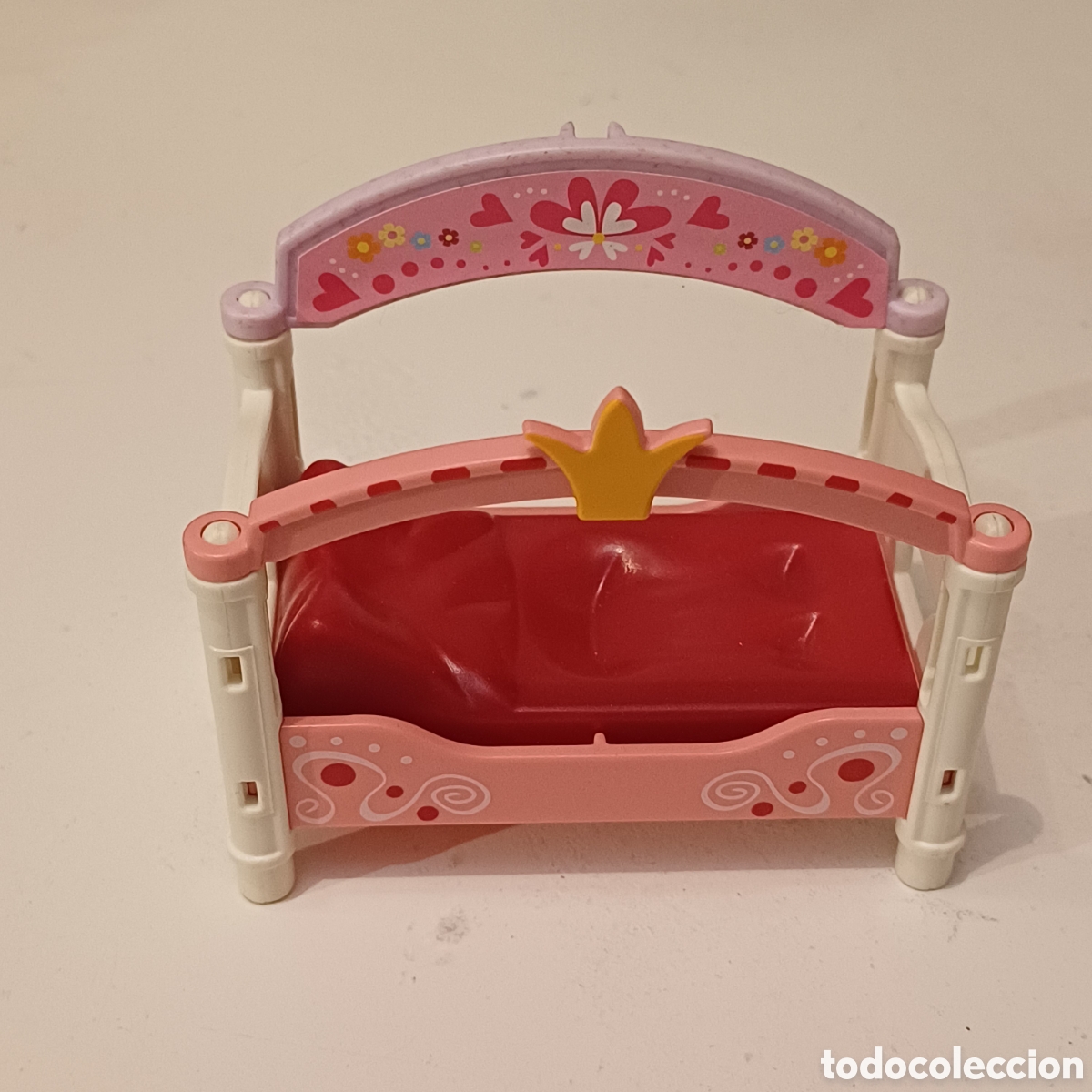 Playmobil: Pieza Playmobil cama ni&ntilde;a princesa palacio rosa corona infantil