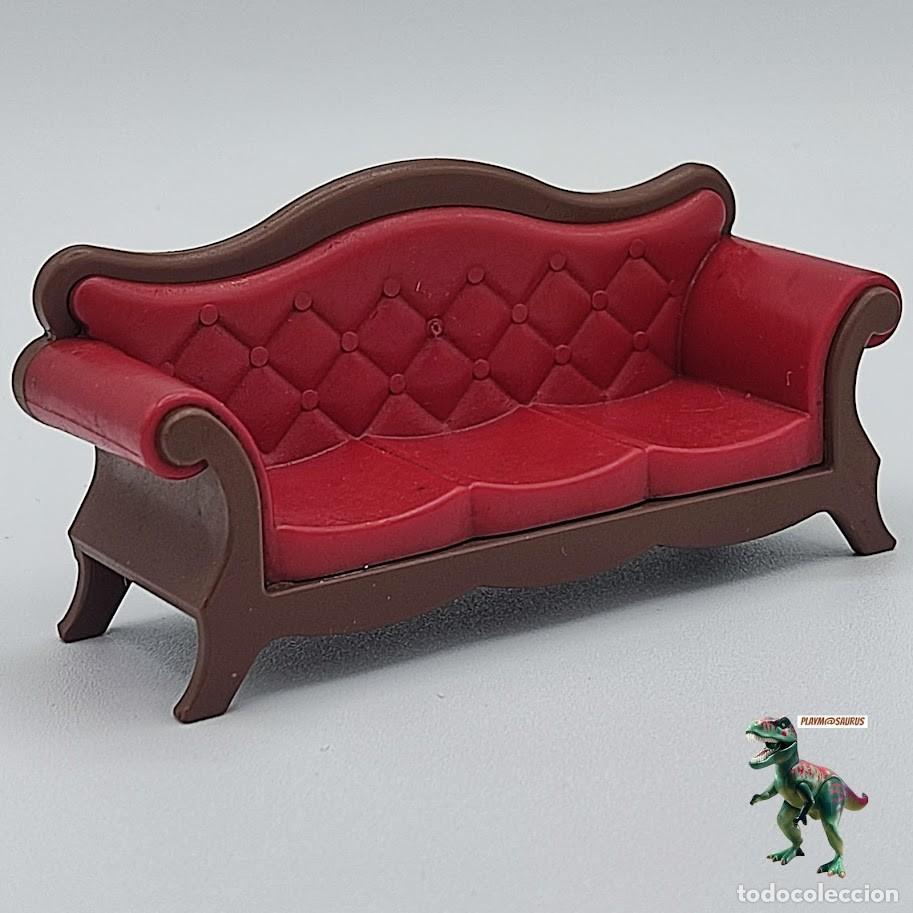 Playmobil: Playmobil sofa rojo sillon silla asiento mueble salon mansion victoriana 5320