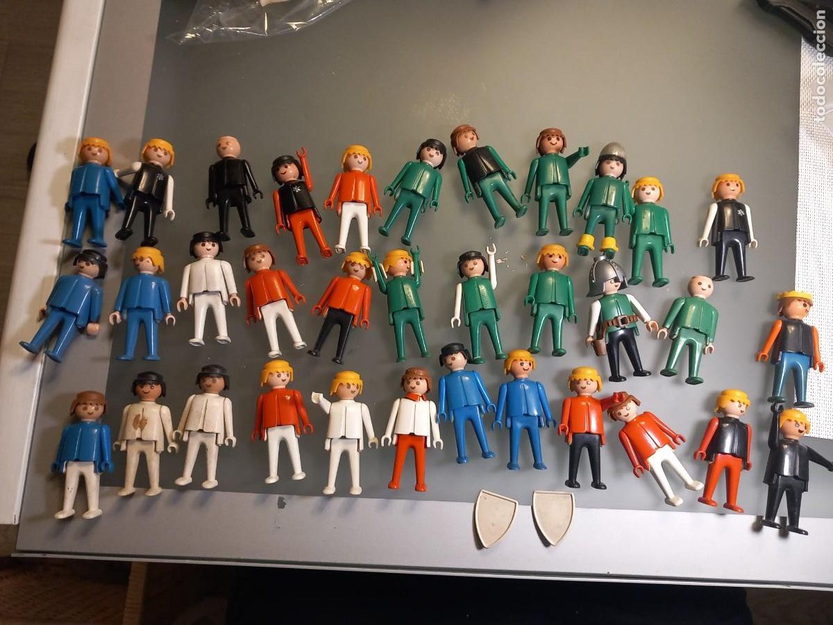 Playmobil: Lote 36 mu&ntilde;eco figura playmobil 1974 Complemento Accesorio Playmobil