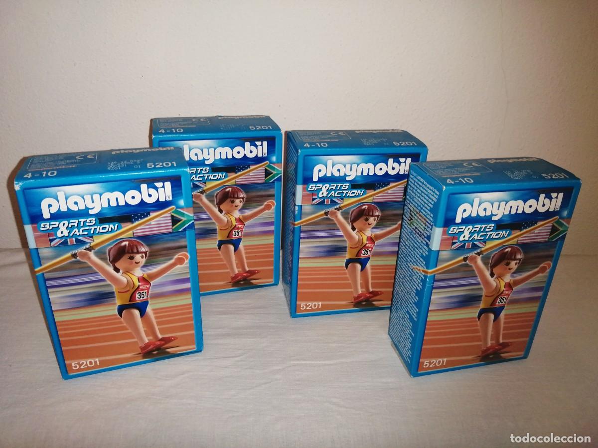Playmobil: 5201 Playmobil atletismo jabalina. Oferta lote 4 cajas a estrenar!!