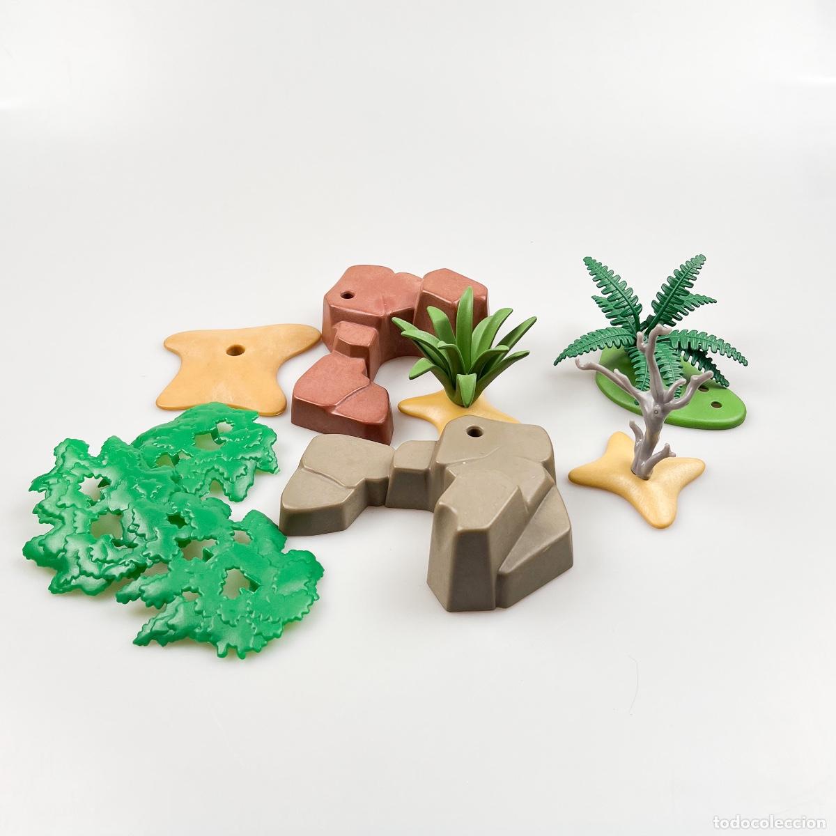 Playmobil: Lote plantas, ramas, piedras de Playmobil.
