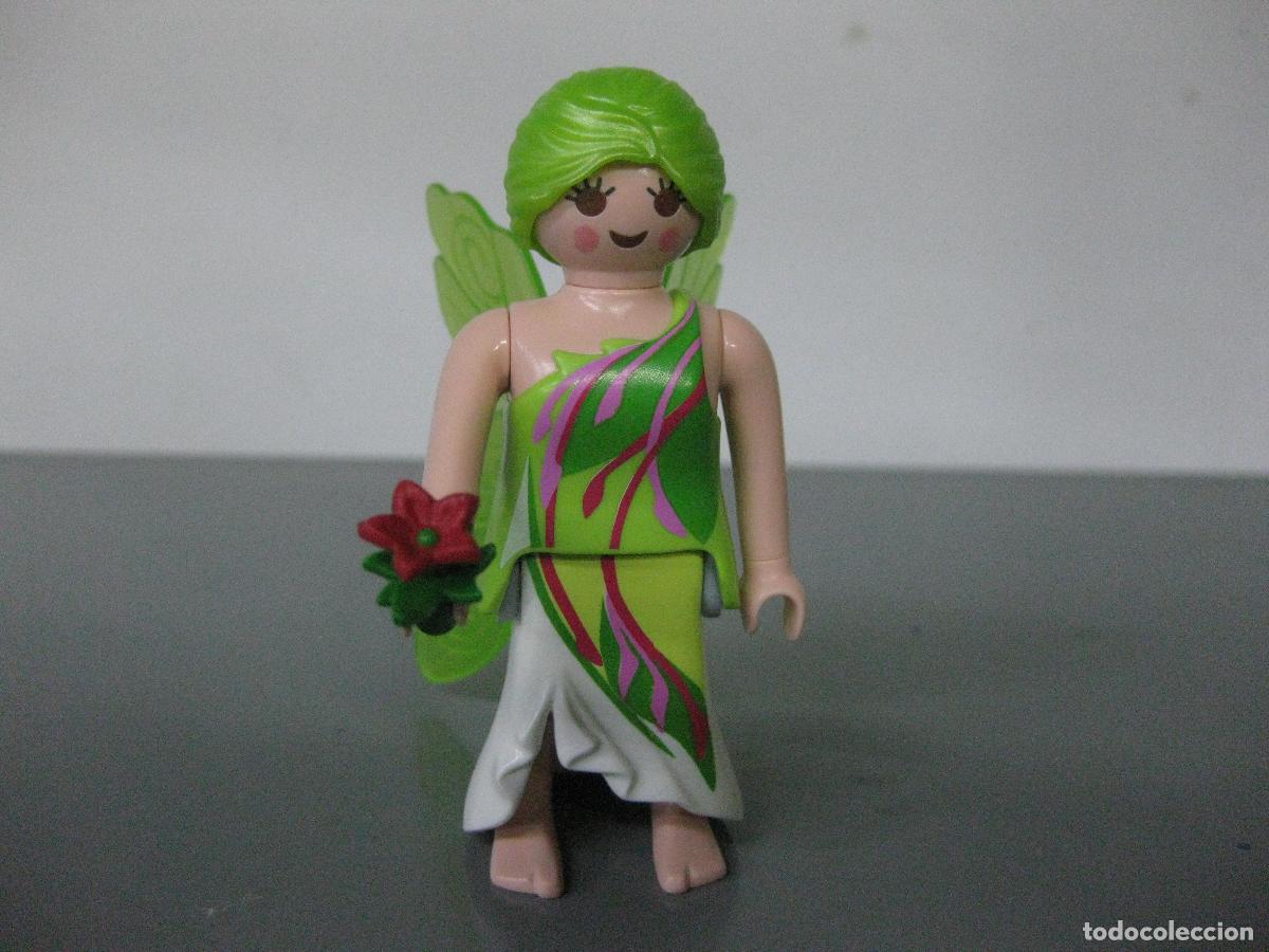 Playmobil: PLAYMOBIL FIGURA HADA CON ALAS Y FLOR FANTASIA -sob4