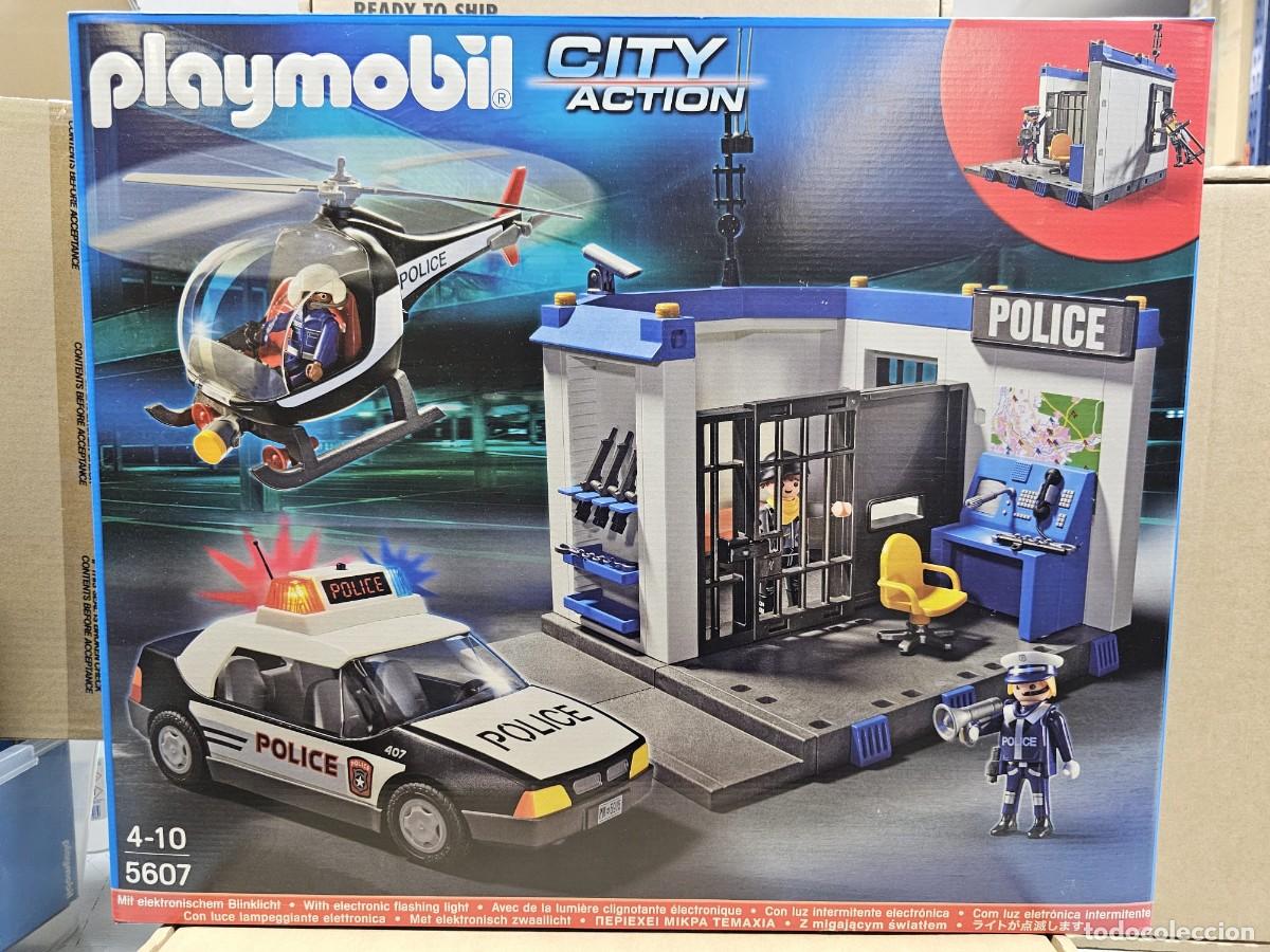 Playmobil: PLAYMOBIL - POLICE SET 5607 (POLIC&Iacute;AS CON COCHE, PRISI&Oacute;N Y HELIC&Oacute;PTERO), NUEVO