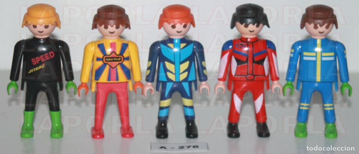 Playmobil: PLAYMOBIL 5 FIGURAS PILOTOS - MOTOCICLISMO CARRERAS COMPETICI&Oacute;N COCHES (A-276)