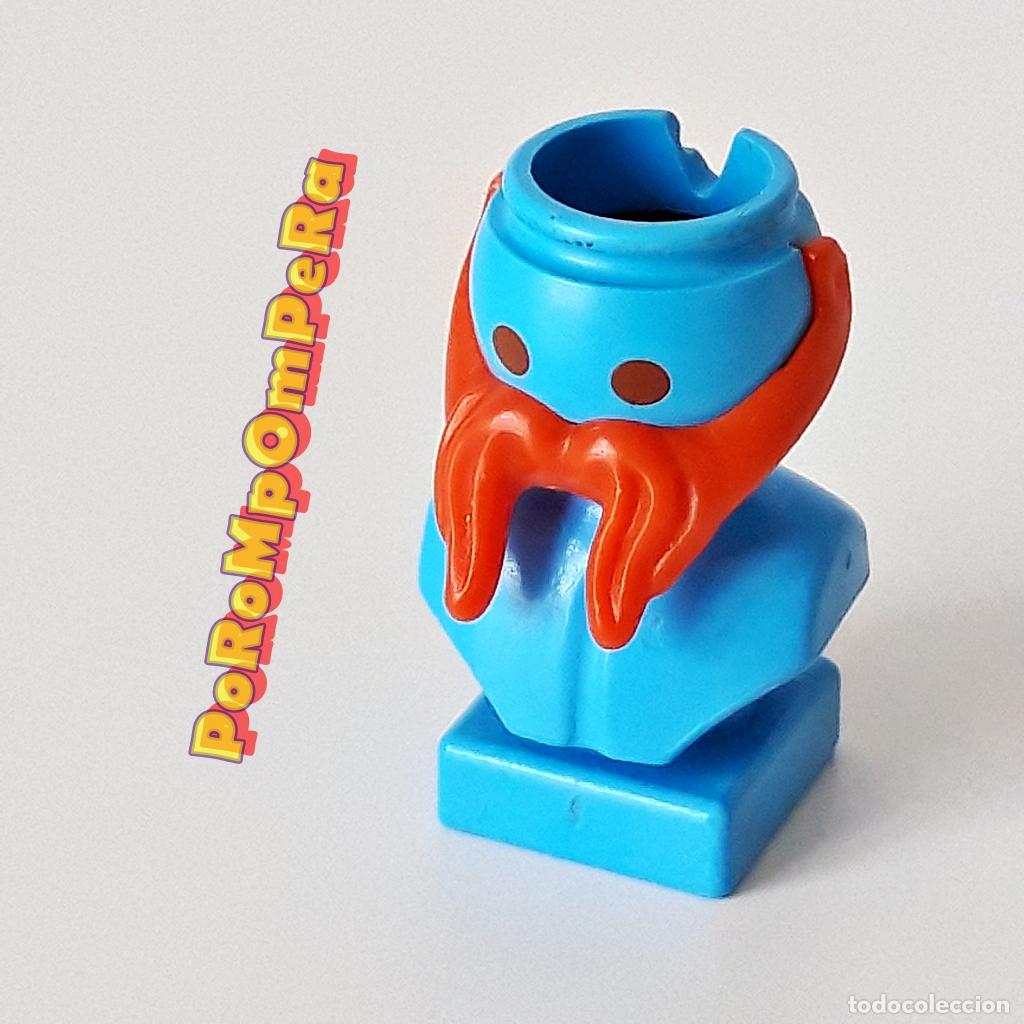 Playmobil: PLAYMOBIL BIGOTES MARR&Oacute;N-NARANJA VIKINGO BARBA RUBIA CABALLERO MEDIEVAL COMPLETAR/CUSTOM