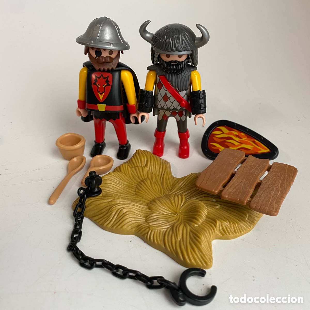 Playmobil: Mu&ntilde;ecos y accesorios lotes 3327-3328 Playmobil caballero guardia dragon
