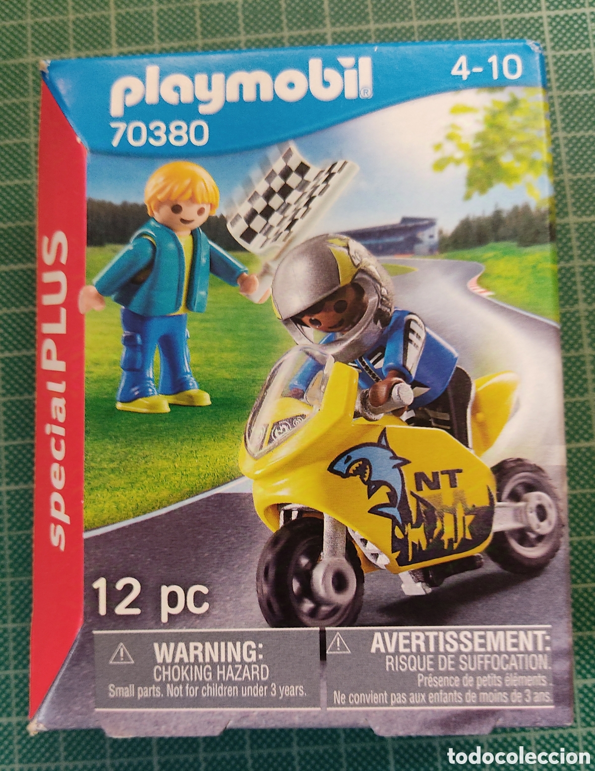 Playmobil: Playmobil Special plus n&uacute;mero 70380 moto con piloto y ni&ntilde;o,en su embalaje original
