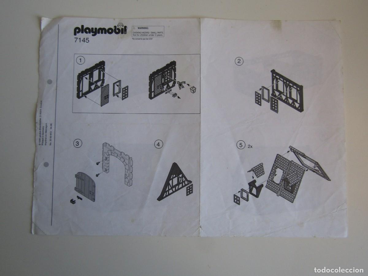 Playmobil: DIFICIL PLANO DE MONTAJE DE EDIFICIO MEDIEVAL 7145 PLAYMOBIL RAR - Foto 1