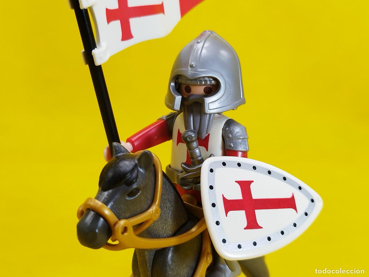 Playmobil: Playmobil Caballero cruzado con estandarte y caballo