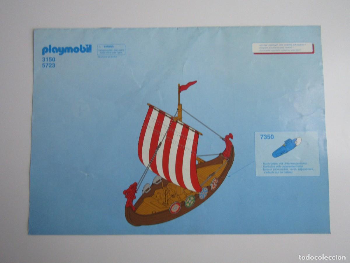 Playmobil: DIFICIL PLANO DE MONTAJE GRAN BARCO DE GUERRA VIKINGO 3150 PLAYMOBIL