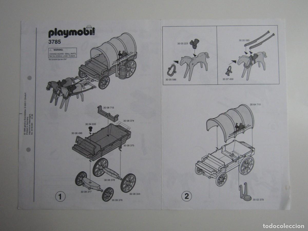 Playmobil: DIFICIL PLANO DE MONTAJE CARROMATO VIRGINIAN MOUNTAIN BOYS SUDISTA 3785 PLAYMOBIL