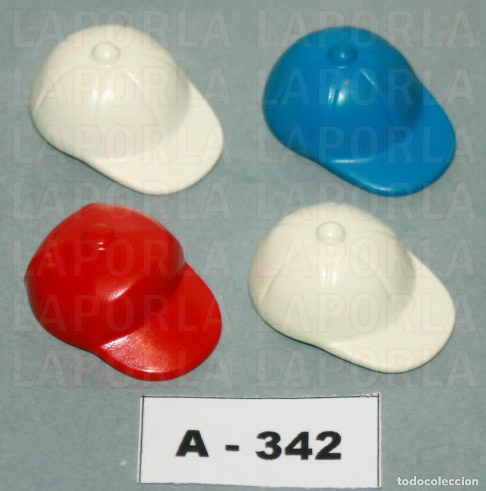 Playmobil: PLAYMOBIL 4 GORRAS VARIADAS - MODA VERANO DEPORTE OCIO (A-342)