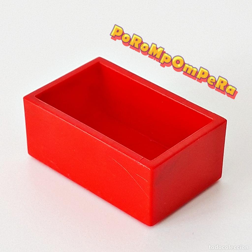 Playmobil: PLAYMOBIL CAJA RECTANGULAR ROJA MESA MUEBLE MOBILIARIO - DIFERENTES SETS Q2 - Foto 1