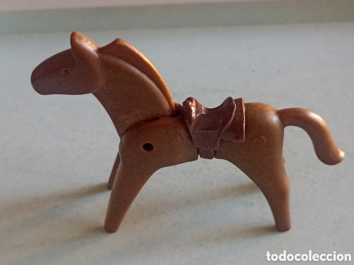 Playmobil: Playmobil caballo marr&oacute;n con montura - Pedido m&iacute;nimo 3&euro;