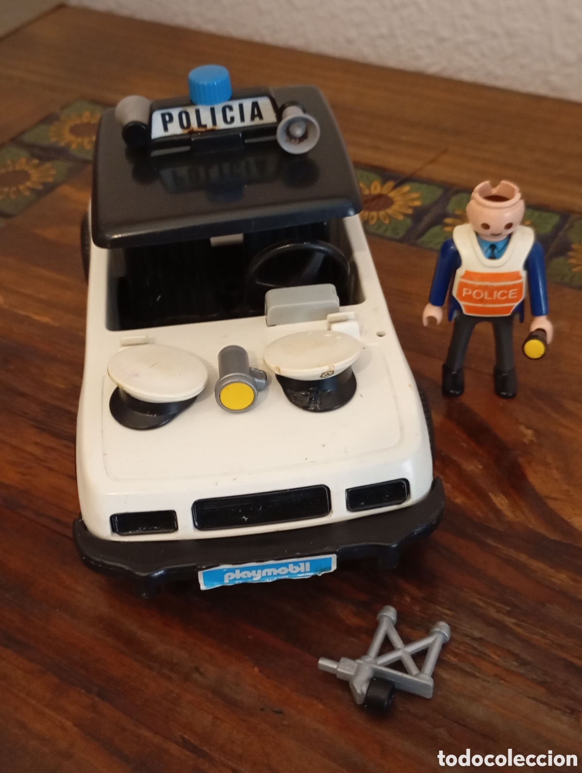 Playmobil: Coche polic&iacute;a Playmobil a&ntilde;os 90