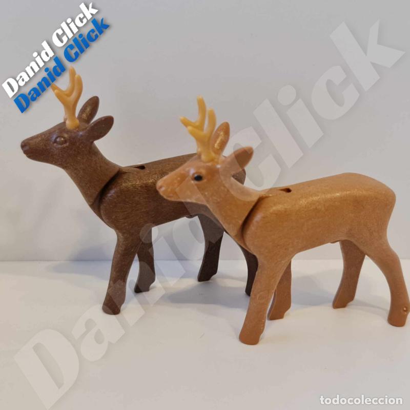 Playmobil: PLAYMOBIL PAREJA DE CIERVOS RENOS NAVIDAD BOSQUE