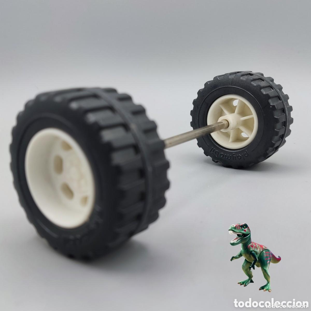 Playmobil: Playmobil eje ruedas maquina obras excavadora pala antigua 3472 neumaticos