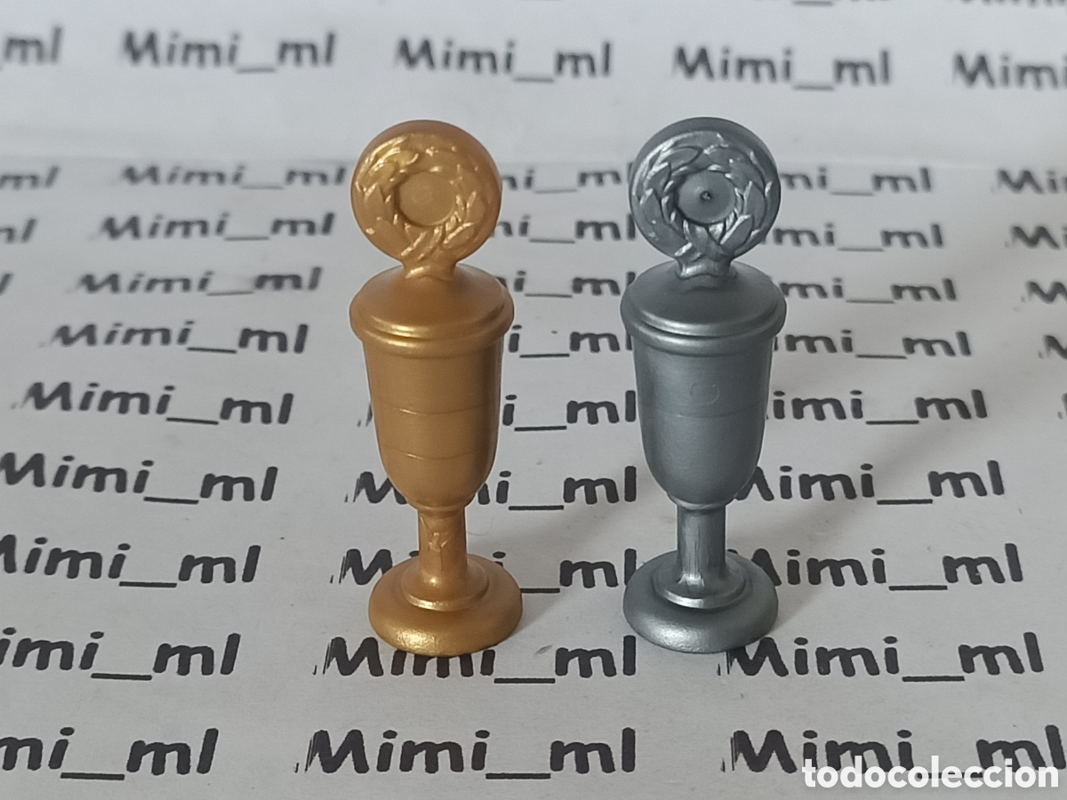 Playmobil: Playmobil 2 trofeos oro y plata podium moto coche