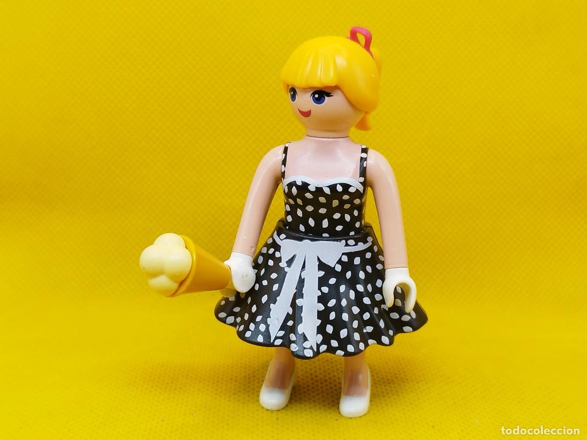 Playmobil: Playmobil Teddy girl con helado, pin up, chica de los a&ntilde;os 50