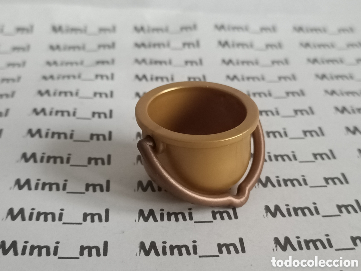 Playmobil: Playmobil caldero dorado asa cobre olla