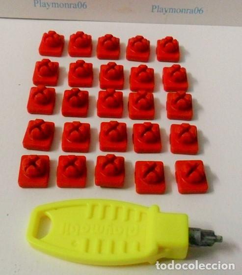 Playmobil: PLAYMOBIL C031 LOTE 25 ENGANCHES MONTAJE SYTEM X ROJOS + LLAVE