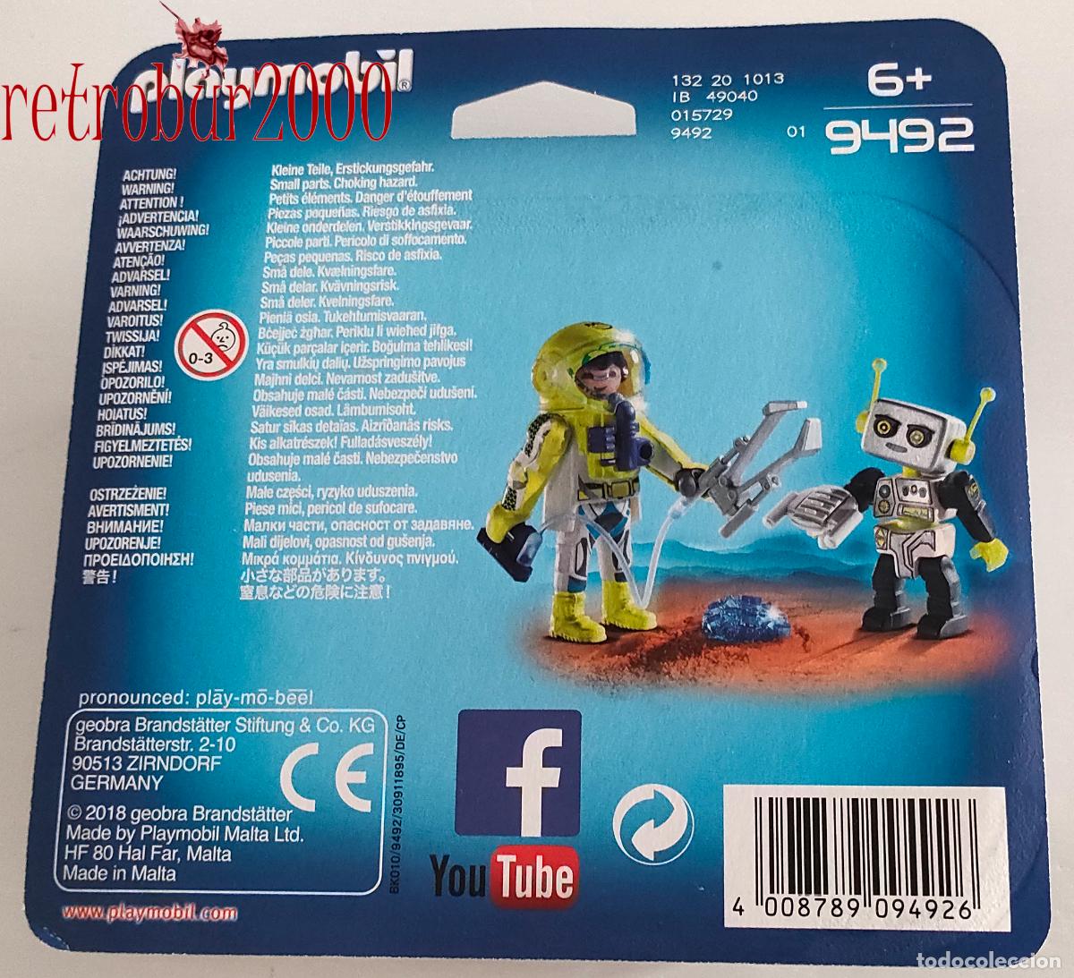 Playmobil: Playmobil 9492 Duo Pack Astronauta y robot - Foto 3