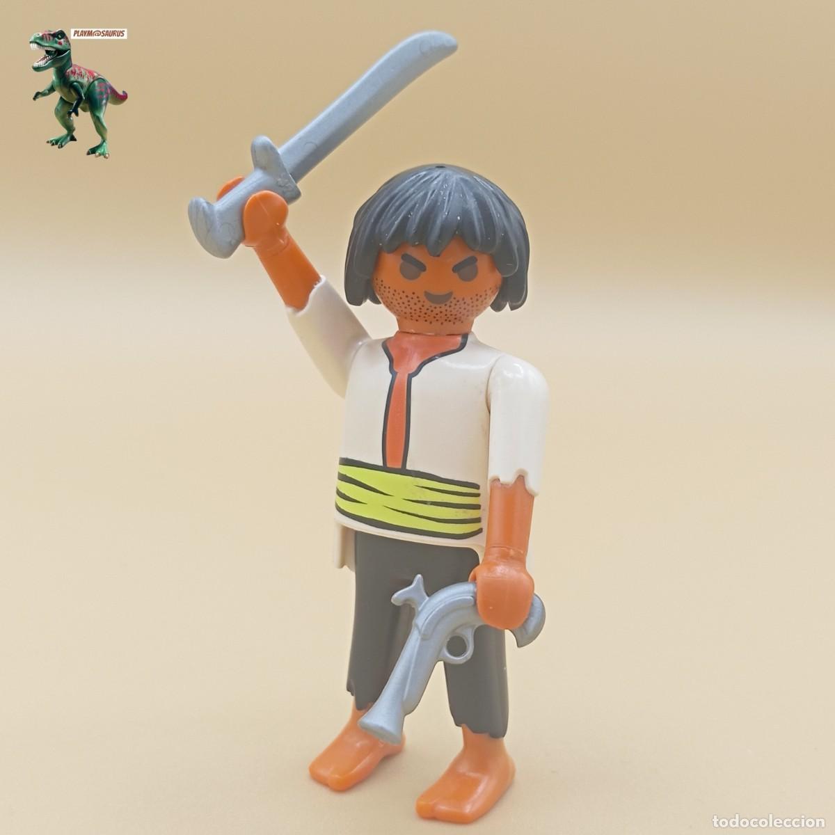 Playmobil: Playmobil figura hombre Capitan Pirata Bote Tripulante Barco moreno naufrago