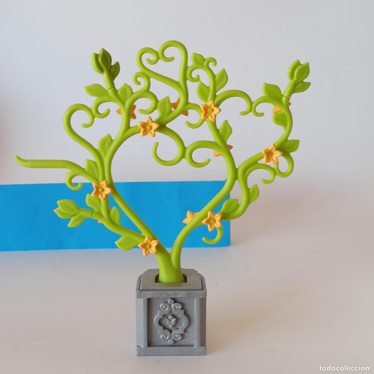 Playmobil: Playmobil Planta sobre columna con flores. Enredadera, Vegetaci&oacute;n. NUEVO