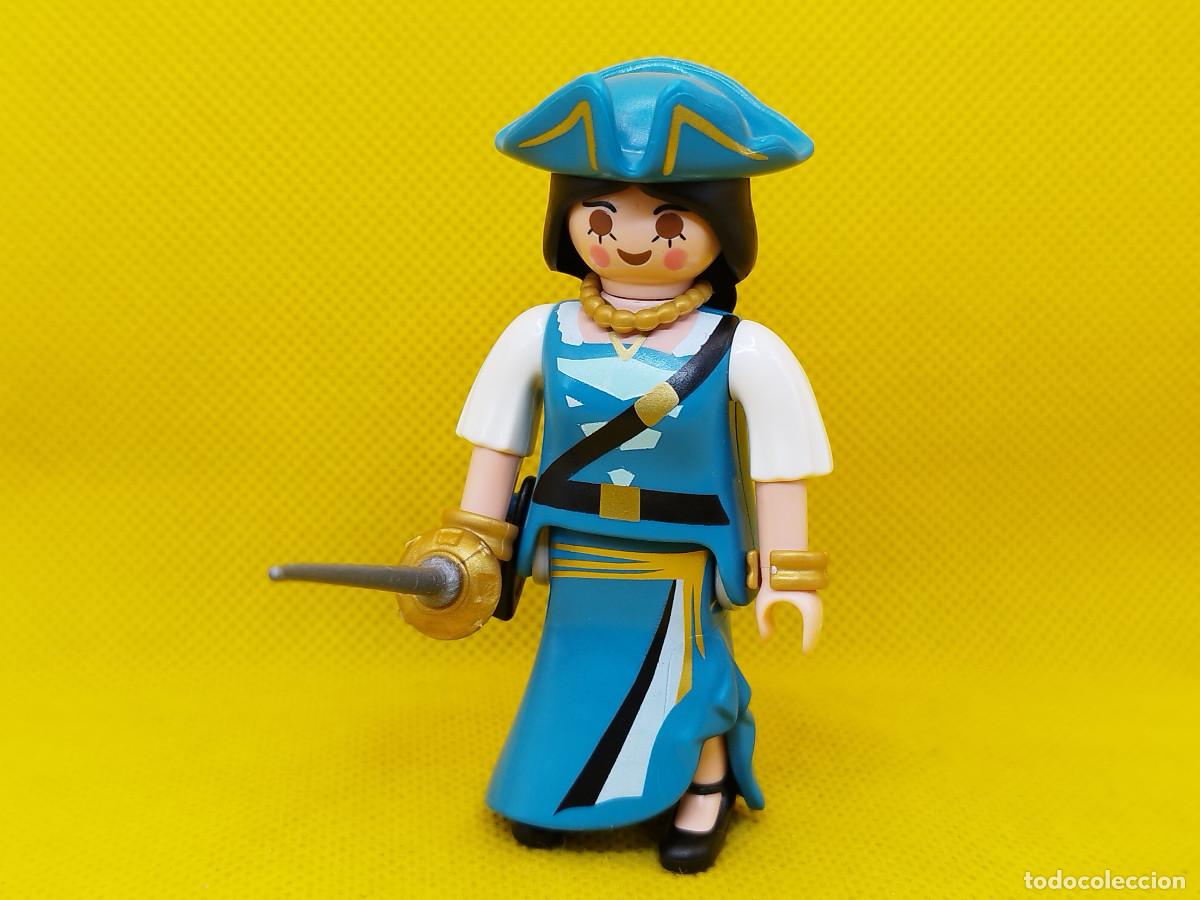 Playmobil: Playmobil Mujer pirata, bucanera con ropa azul