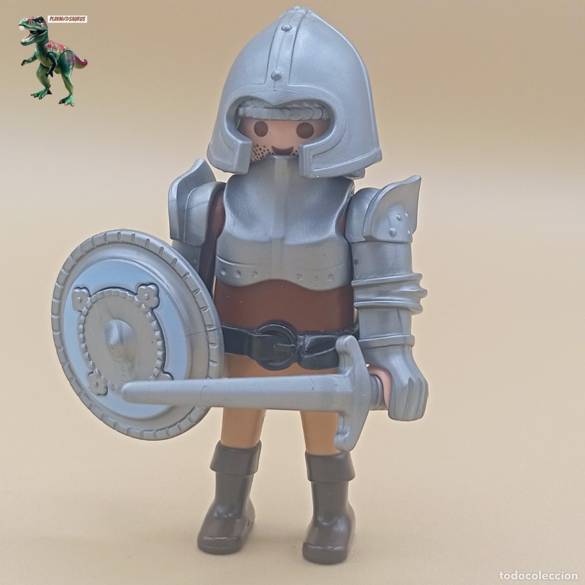 Playmobil: Playmobil figura hombre caballero medieval guerrero castillo espadachin marron