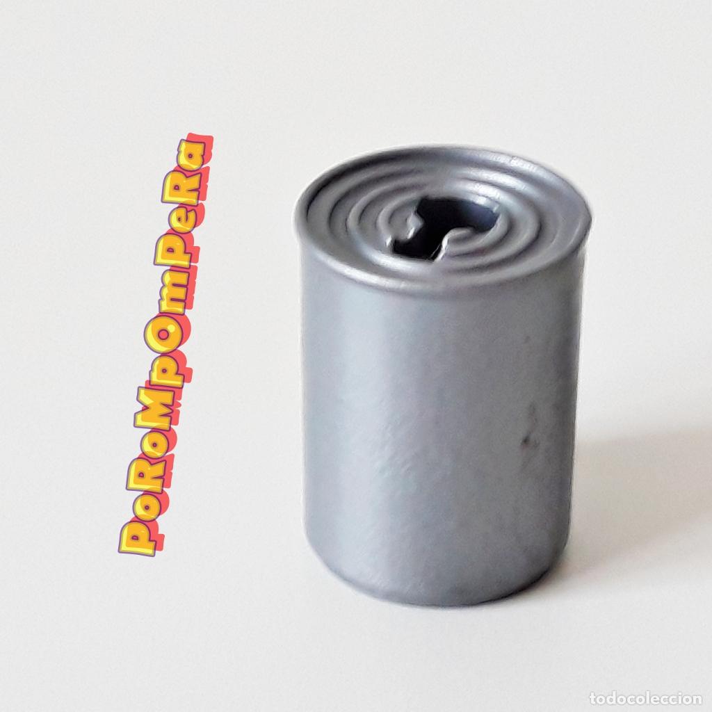 Playmobil: PLAYMOBIL LATA PLATEADA BEBIDA CONSERVA TARRO BOTE ENVASE COCINA TIENDA SUPERMERCADO S2