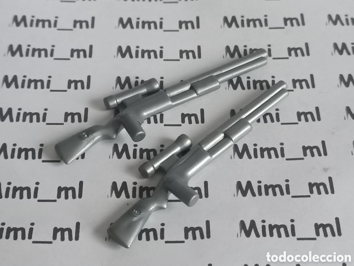 Playmobil: Playmobil 2 rifles grises francotirador armas