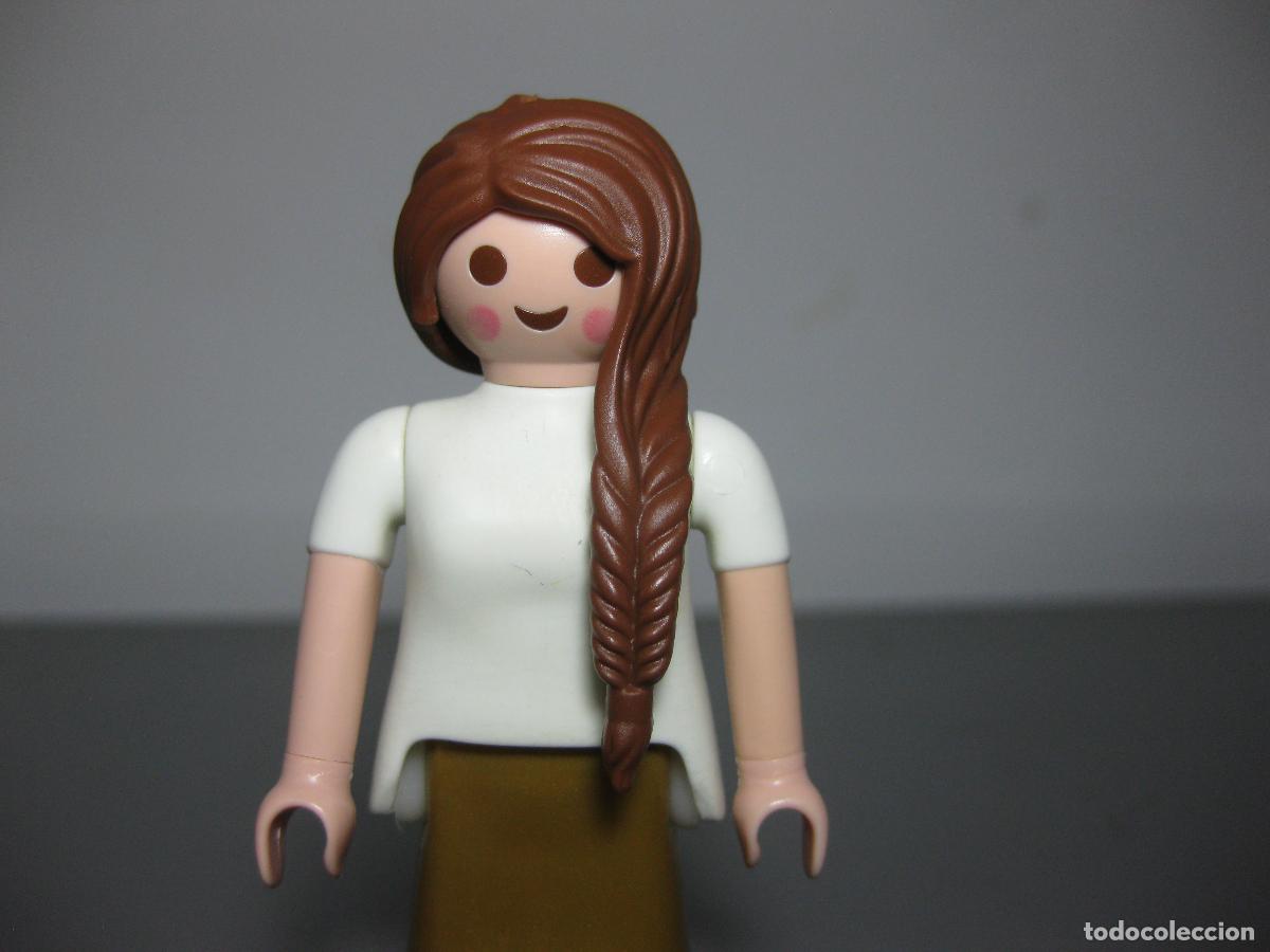 Playmobil: PLAYMOBIL pelo peluca recambio trenza larga Rapunzel marron -figura no incluida-