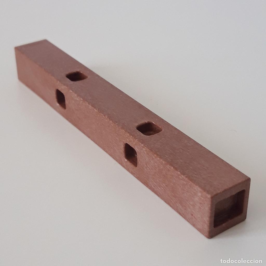 Playmobil: PLAYMOBIL POSTE RECTANGULAR MARR&Oacute;N SYSTEM X CONECTOR COLUMNA AGUJEROS CG5F - Foto 2