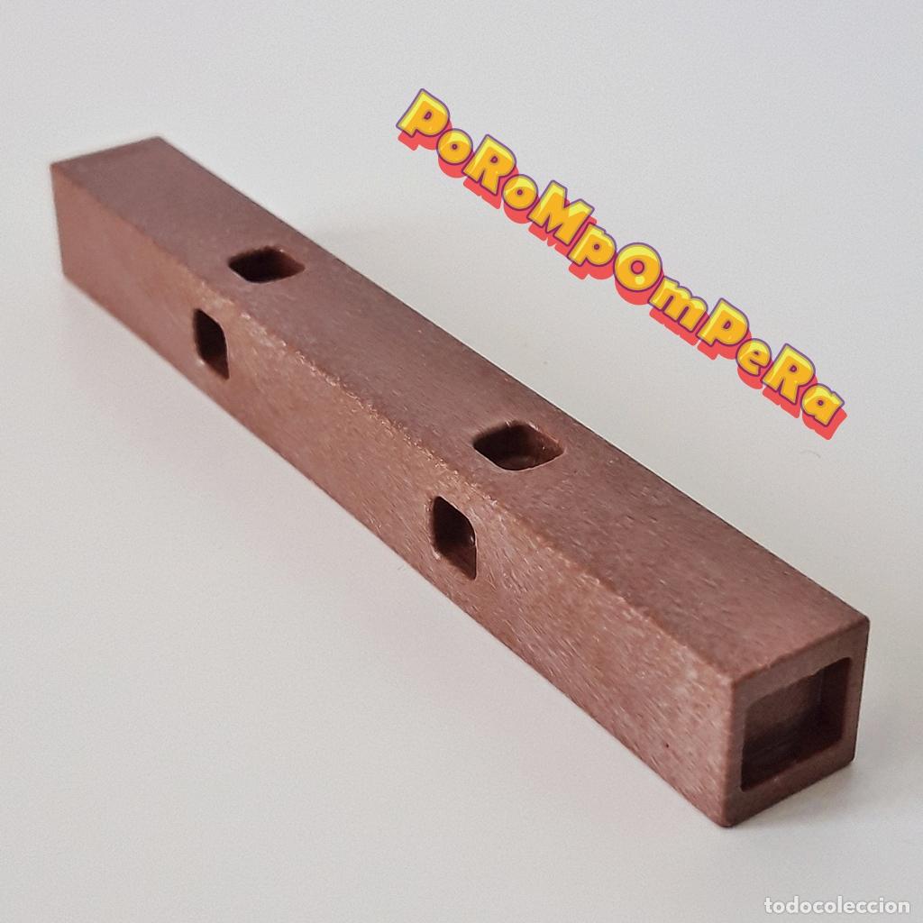 Playmobil: PLAYMOBIL POSTE RECTANGULAR MARR&Oacute;N SYSTEM X CONECTOR COLUMNA AGUJEROS CG5F - Foto 1