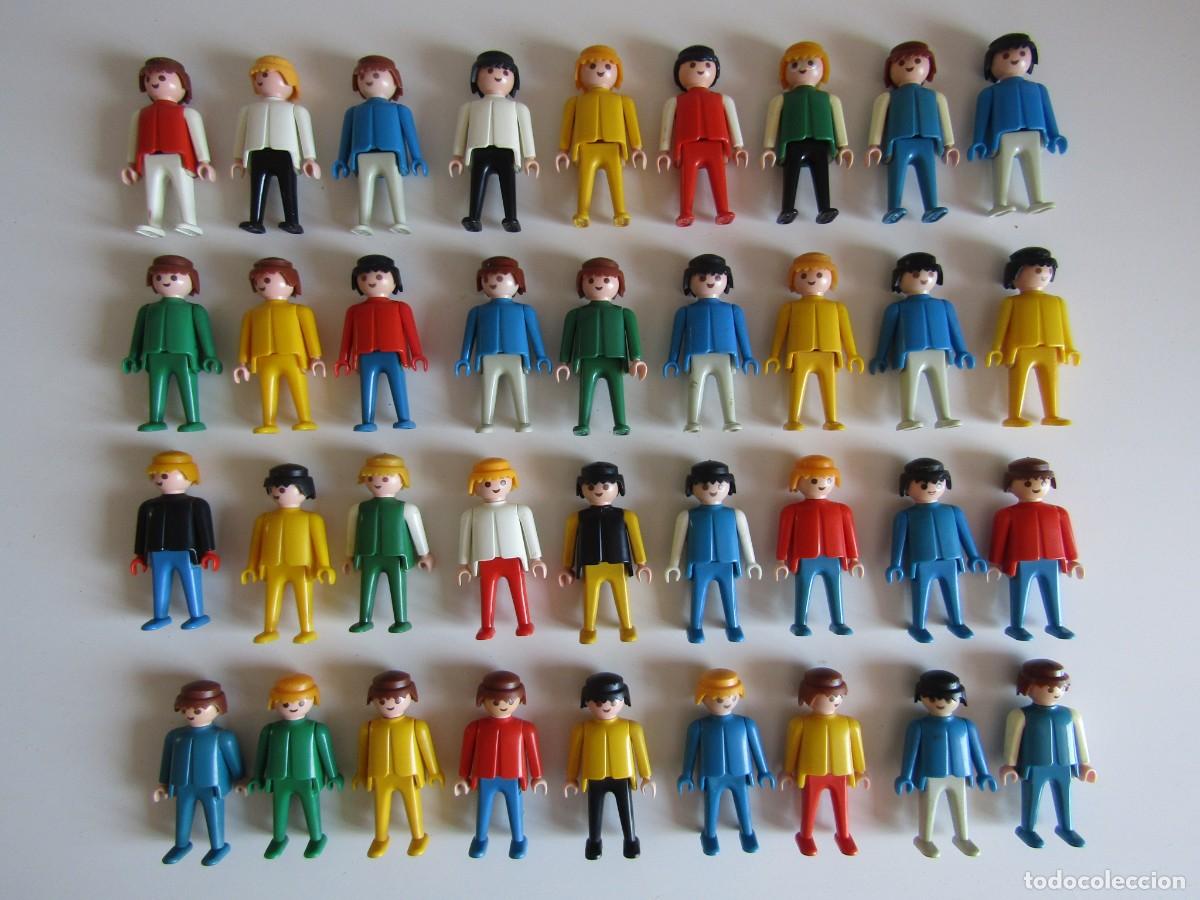 Playmobil: DIFICIL SUPERLOTE DE 36 CLIKS ANTIGUOS USADOS CLASICOS PLAYMOBIL