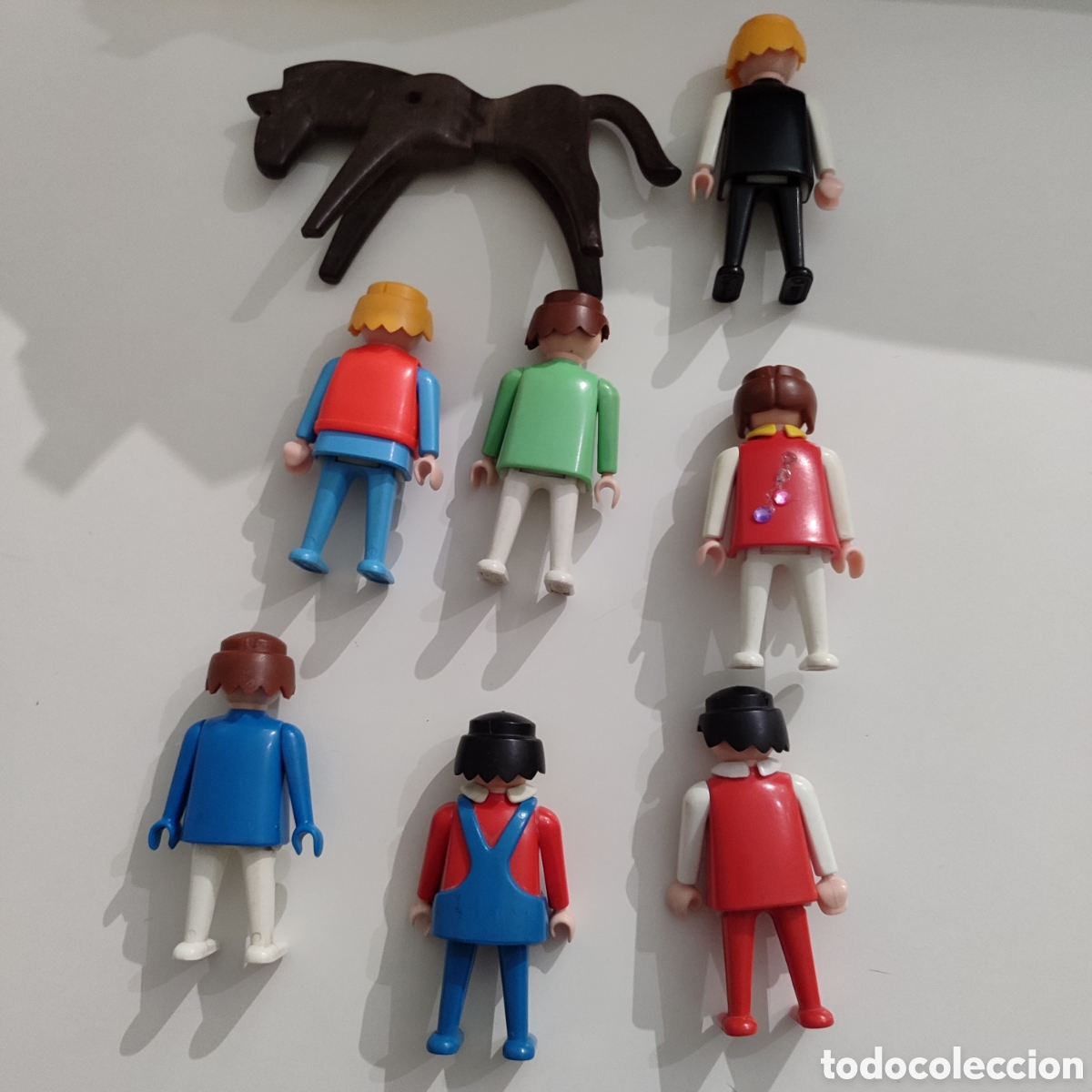 Playmobil: 7 figuras m&aacute;s caballo de 1974. - Foto 2
