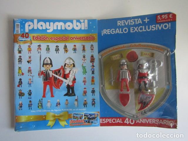 Playmobil: DIFICIL REVISTA Y BLISTER CABALLEROS 40 ANIVERSARIOS NUEVOS RAR PLAYMOBIL