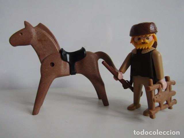Playmobil: DIFICIL TRAMPERO EXPLORADOR DEL OESTE ANTIGUO DE FAMOBIL A CABALLO PLAYMOBIL