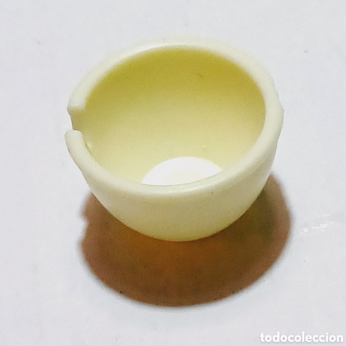 Playmobil: Pieza playmobil vasija bol cuenco mortero blanco marfil 2,5 cm diam. medieval romano con muesca
