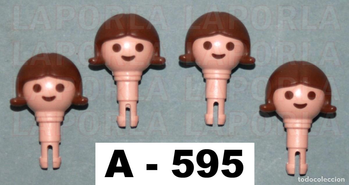 Playmobil: PLAYMOBIL 4 CABEZAS NI&Ntilde;AS - REPUESTOS RECAMBIOS (A-595)