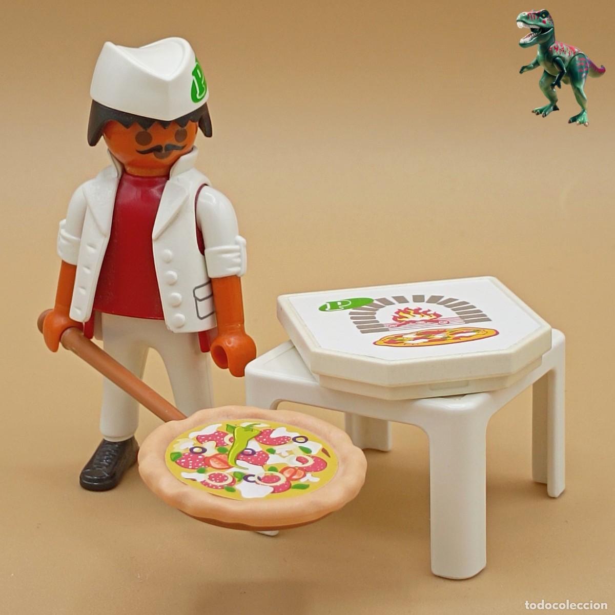 Playmobil: Playmobil figura pizzero con pizza chef cocinero pizzeria restaurante 4766 6392