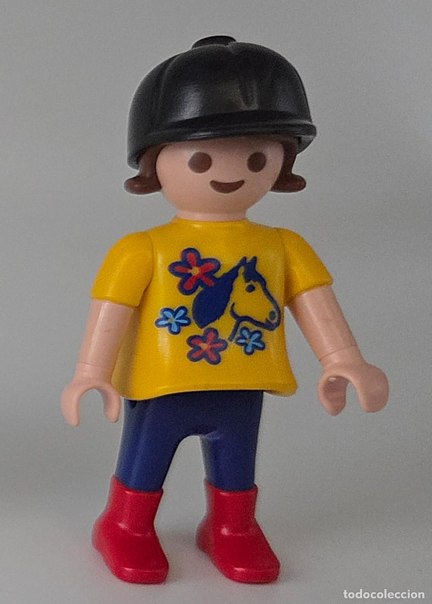 Playmobil: Playmobil ni&ntilde;a camiseta amarillo caballo ref. 5877, 4185