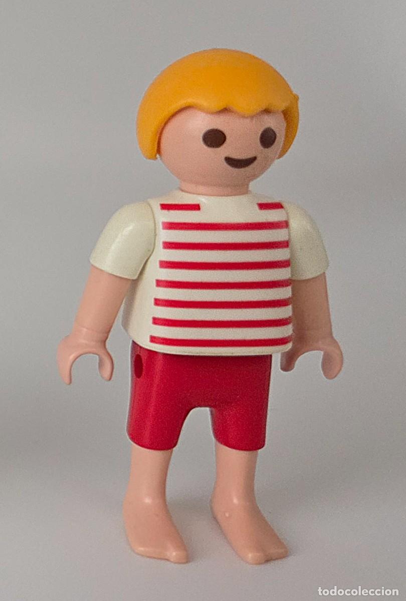 Playmobil: Playmobil ni&ntilde;o camiseta blanca rayas ref. 3205, 4281