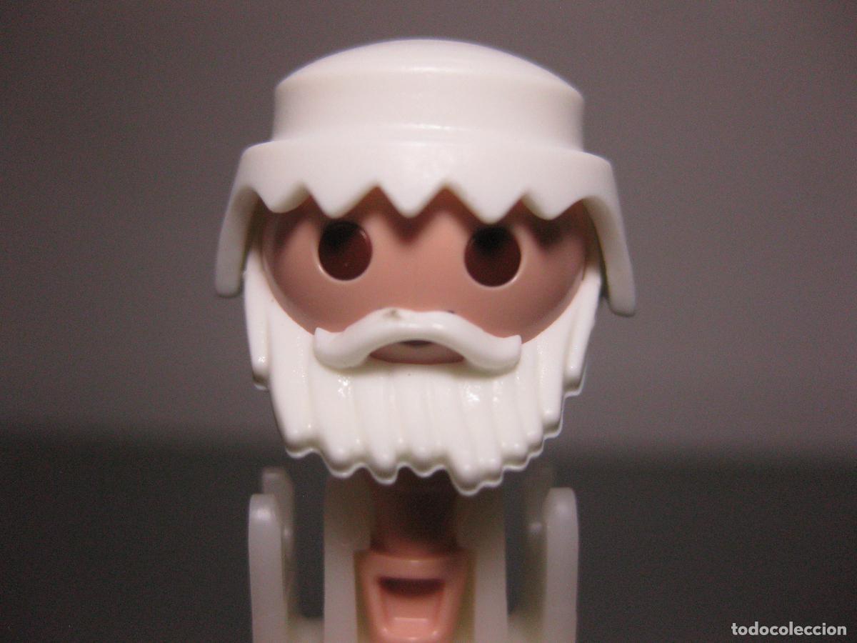 Playmobil: playmobil cabeza +pelo blanco + barba blanco viejo anciano abuelo recambio -las 3 cosas- hea1