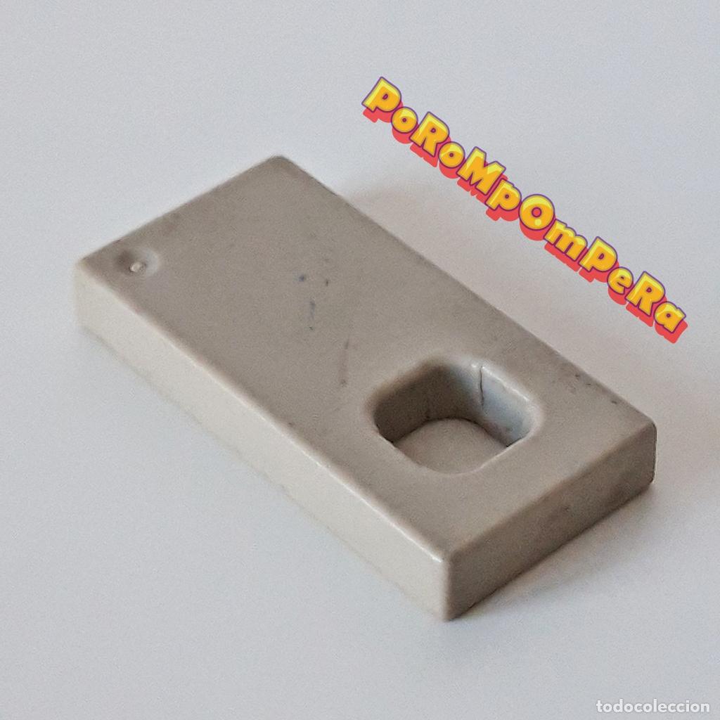 Playmobil: PLAYMOBIL PIEZA GRIS RECTANGULAR AGUJERO SYSTEM X - SET/S POR DETERMINAR A3 - Foto 1