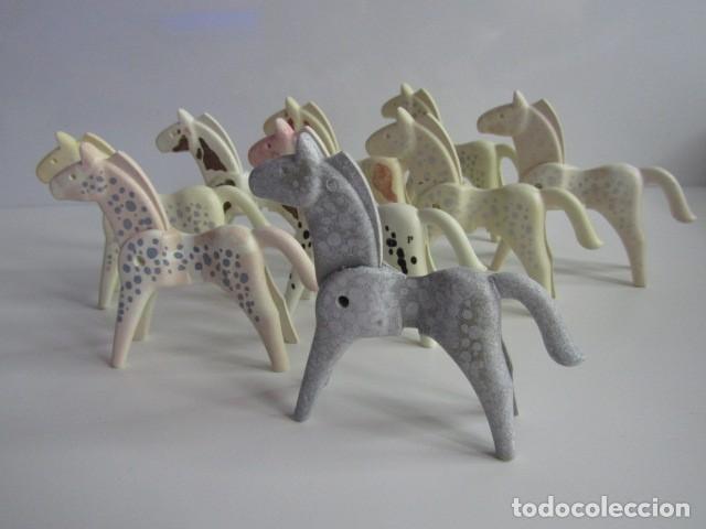 Playmobil: DIFICIL LOTAZO DE CABALLOS BLANCOS USADOS VARIADOS DE LA 1&ordf; &Eacute;POCA PLAYMOBIL