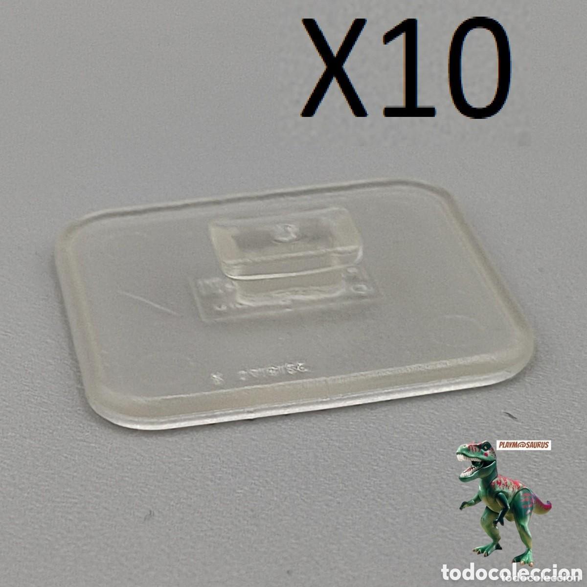 Playmobil: PLAYMOBIL 10 peana transparente para figuras base soporte stand sujeccion klicks clics exposicion