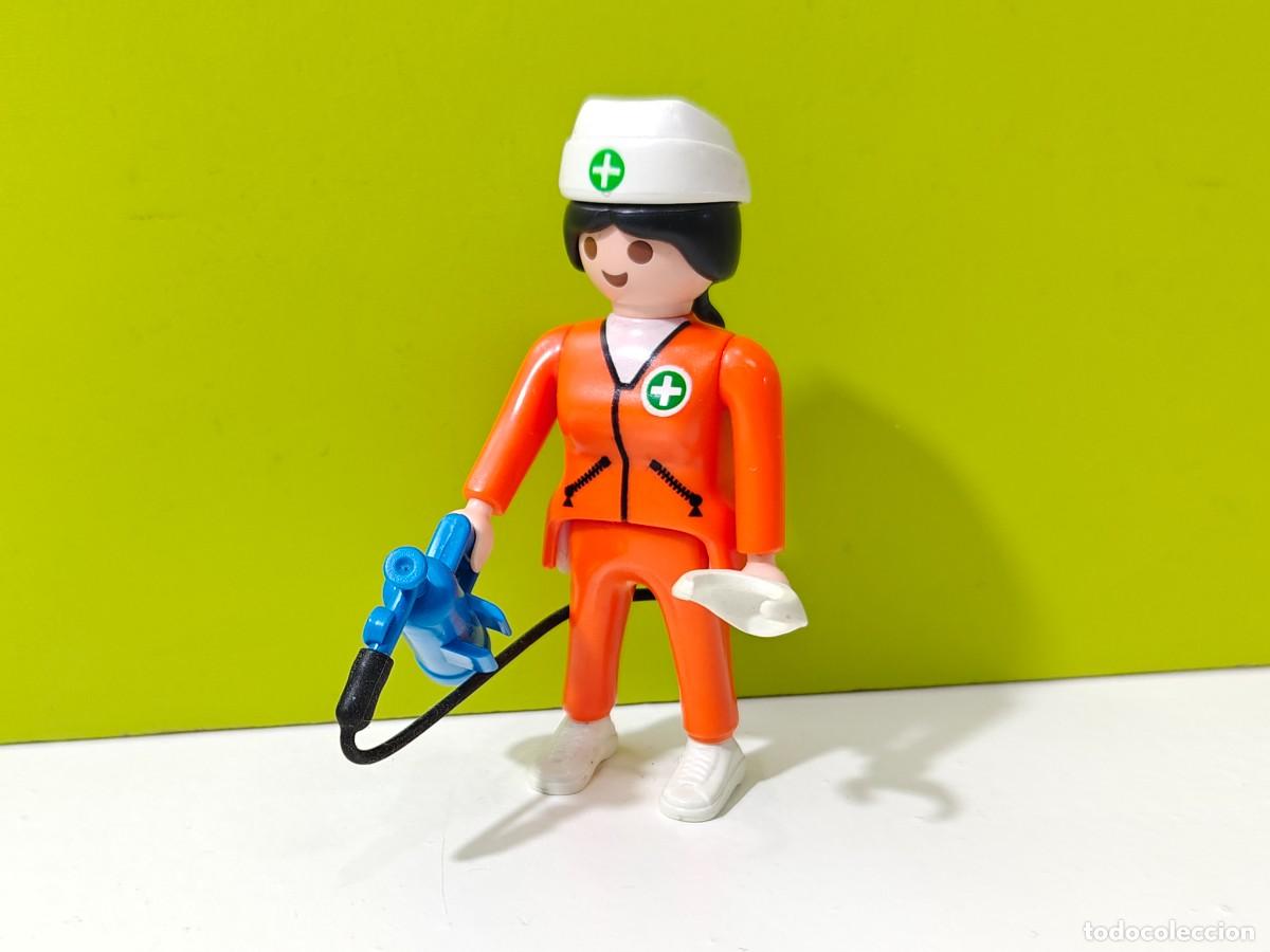 Playmobil: playmobil figura mujer m&eacute;dica-sanitaria-enfermera, hospital, ambulancia, rescate, city...
