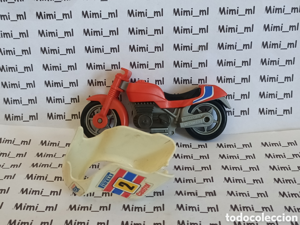 Playmobil: Playmobil moto roja con carenado motocicleta antigua carreras